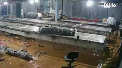 The moment a commercial build collapses at Petrópolis, Brazil, due to the recent inundations. Workers are still unaccounted for.