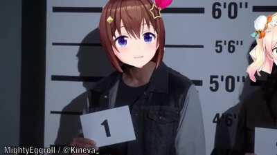 Brooklyn Nine Nine I Want It That Way scene but with Hololive