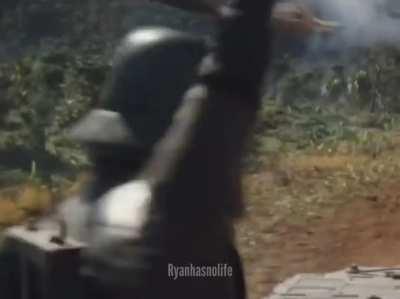 Mando throws a spear…