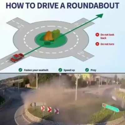The proper way to take a roundabout
