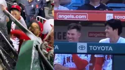 Shohei Ohtani does a Anthony Rendon impression