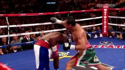 Floyd Mayweather. Slip. Counter. Exit.