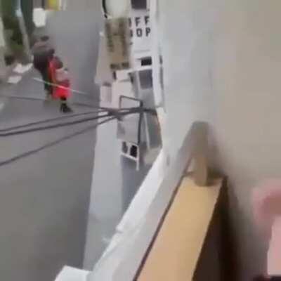 Playing the touching electrical wires challenge