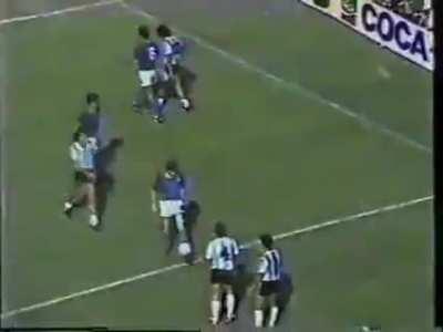 Gentile vs Maradona - Probably the most intense man marking ever in a World Cup. Where there was a Maradona, there was a Gentile (Spain 1982).