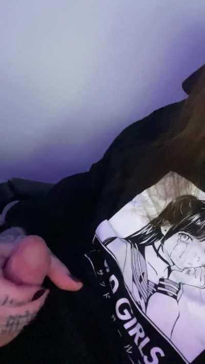 What do you think of my hard girl cock? 😉