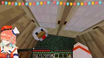 The suicidal chicken from Kiara's stream