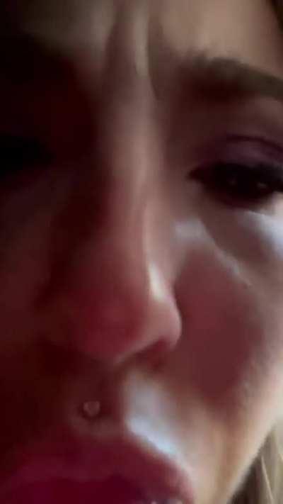 (NSFW) Spit Queen at it again with: Your balls POV.