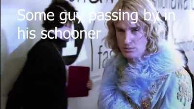 either sail in the opposite direction or log