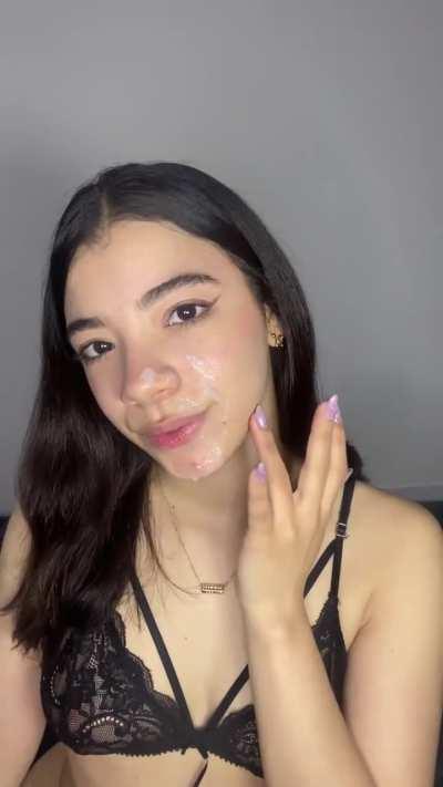 I guess this is why he loves cumming on my cute face...