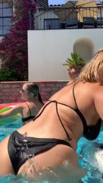 bebe rexha twerking in the pool
