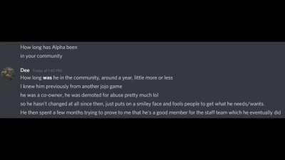 Alpha's (Paragon) past (just showing a clip from someone else)