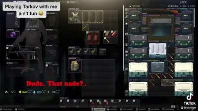 Got my friends with the Tarkov grenade soundboard today.. (sorry for my ugly laugh)