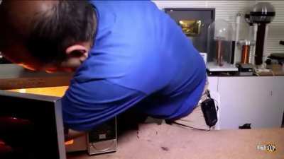 ElectroBOOM tries to put out fire with Air Horn