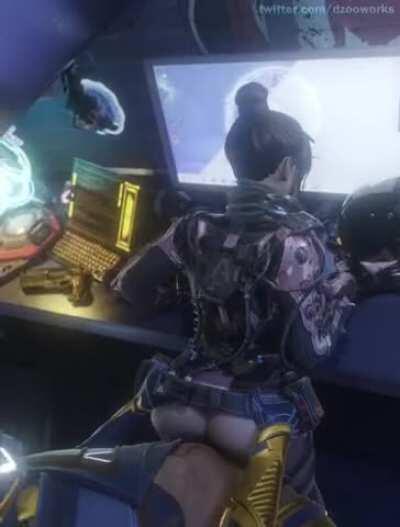 Wraith gets fucked and cummed on (Dzooworks) [Apex Legends]