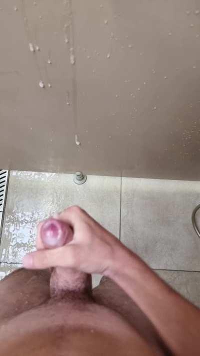 Nothing better then cum in a public shower and share it with you