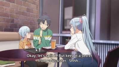 Hachiman and keika Source: (Oregairu)