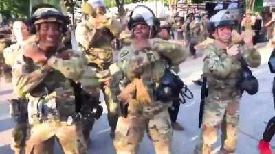 When tear gas doesn't work, the National Guard moves on to psychological warfare