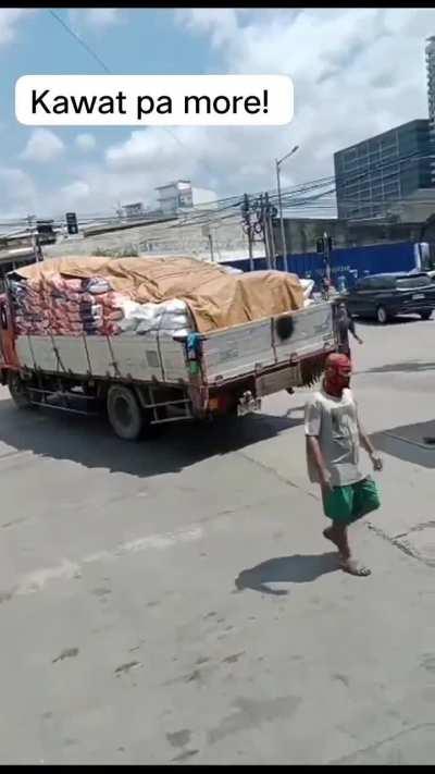 To steal a sack of rice from a truck