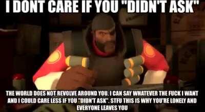 Didnt ask? nobody cares