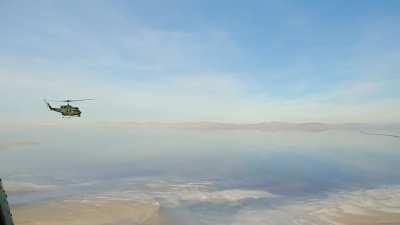 Video of the Huey over the Great Salt Lake
