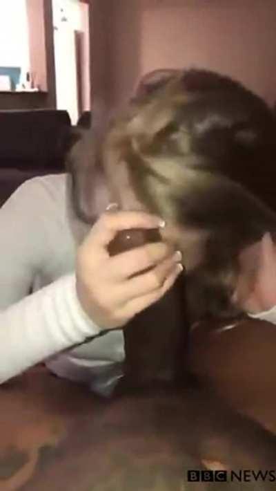 Your blonde girlfriend said she loved watching the BBC news. I think you misunderstood