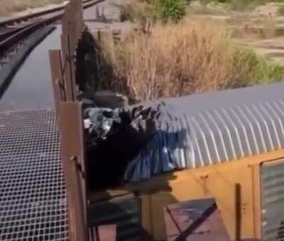 Topless train cars are in these days