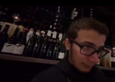 Creepy guy tries to flirt with waitress