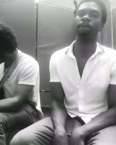 The guitarist’s reaction