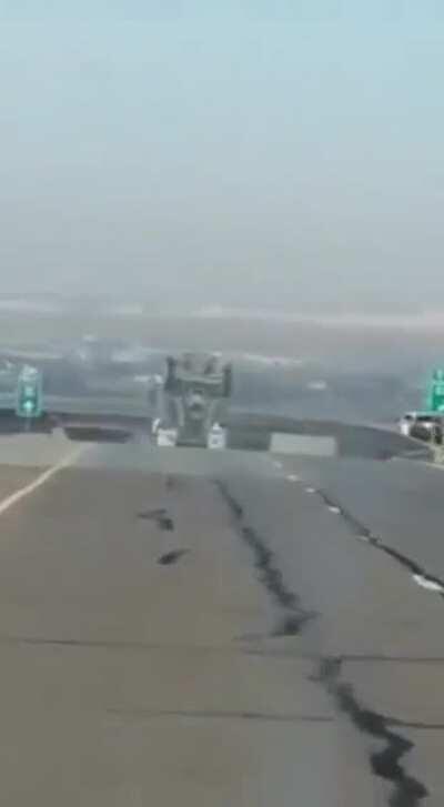 Out of control concrete mixer