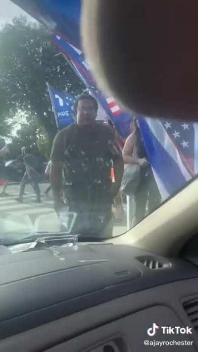 Trump supporters intimidating voters