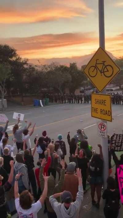Police fire at peaceful protesters with tear gas, fire crackers and rubber bullets in the ‘Happiest City in America’ San Luis Obispo, CA on June 1