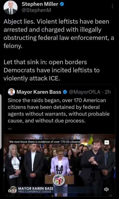 Abject lies. Violent leftists have been arrested and charged with illegally obstructing federal law enforcement, a felony. Let that sink in: open borders Democrats have incited leftists to violently attack ICE.