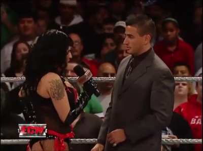 Trinity, Ariel & Kelly Kelly compete in the WWECW Halloween costume contest (2006)