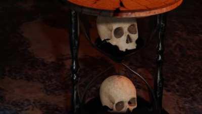 Something I made Using Blender. I'm Practicing 3D animation. Memento Mori.