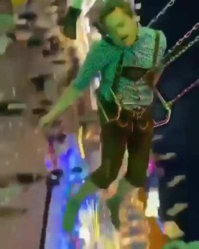 Enjoying the rides at the Oktoberfest