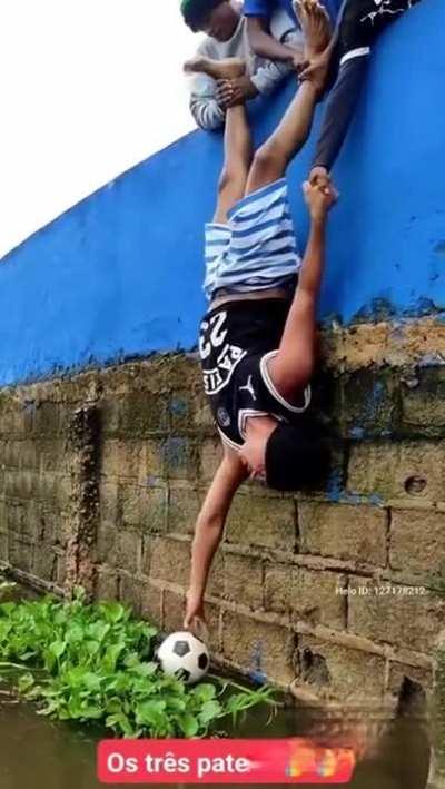 What's more important... the ball, or your buddy?