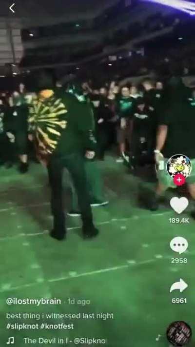 Meanwhile at a Slipknot concert last night