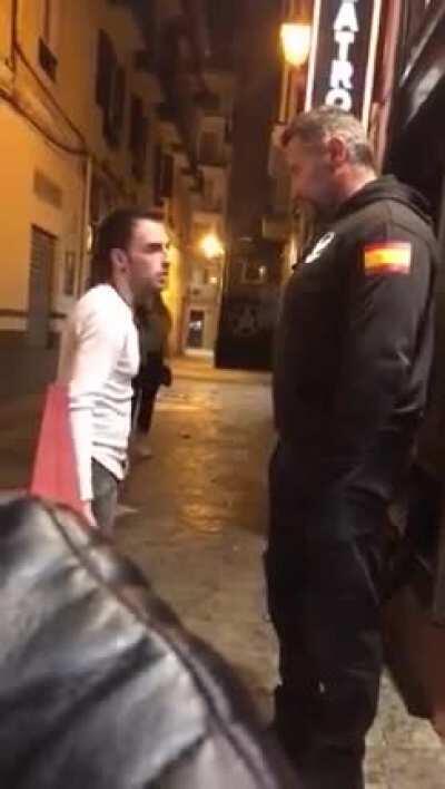 Dude picks up a bouncer and challenges him