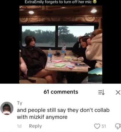 Found a random TikTok comment violating miz