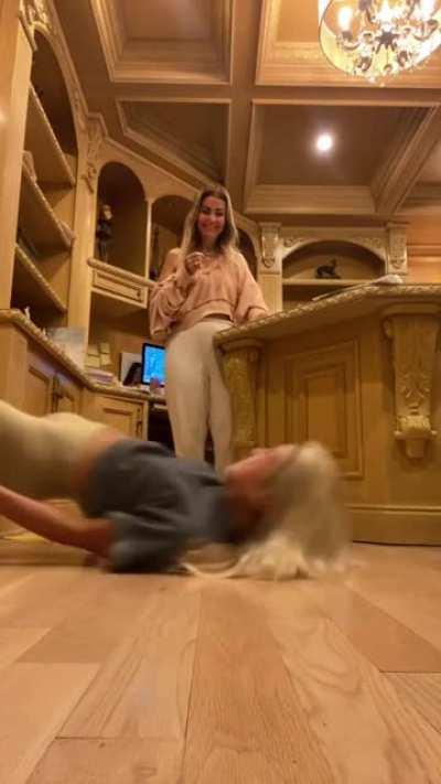 How to clean the floor in a very expensive kitchen.