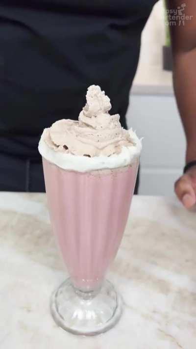 Just put a whole big slice of cake on the glass as garnish. Why not....