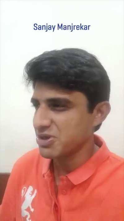 Sanjay Manjrekar during (almost) every post match presentation! My Insta handle-shaarang_94. My Insta page link- 