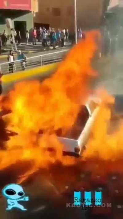 trying to put out a fire