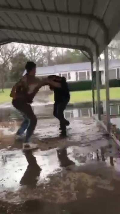 got into my first fight in high school! 😈 how’d I do twins? (im in the white tee)