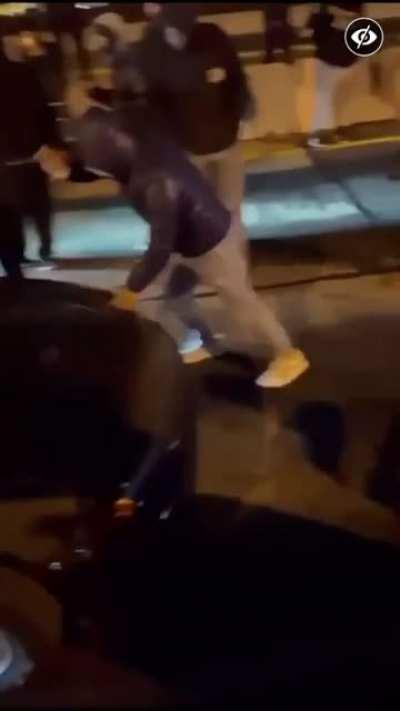 Blocking a highway for a race.