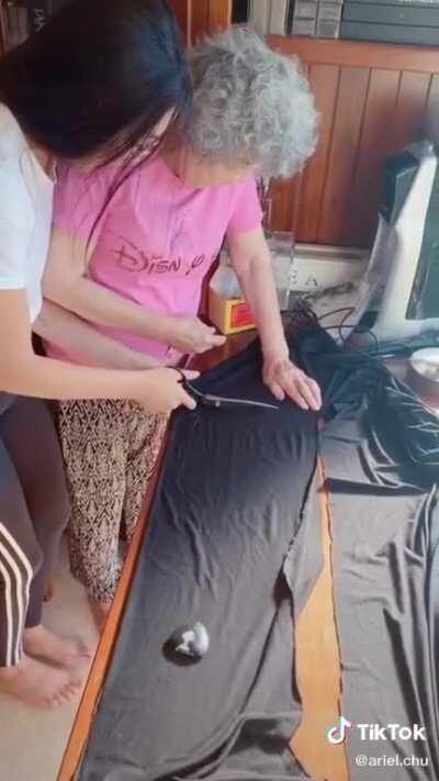 She couldn't afford a $727 dress so her grandma made it for her