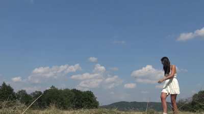 Outdoor girls play braless and some has no panties, too in miniskirt and short summer dresses giving upskirt and under dress panties poses should be our one of all times favorite things I guess..