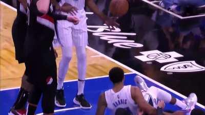 [Highlight] Gary Harris soars over Ant Simons for a crazy jam but is called for an offensive foul