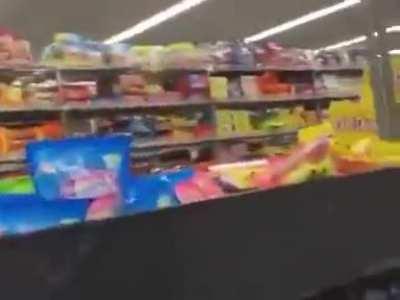 Looting inside Walmart in Philadelphia, tonight