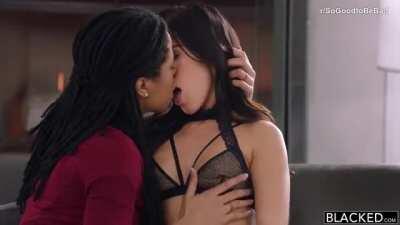 Kira warming up Megan